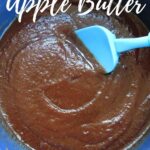 Low-sugar apple butter in a crock-pot.