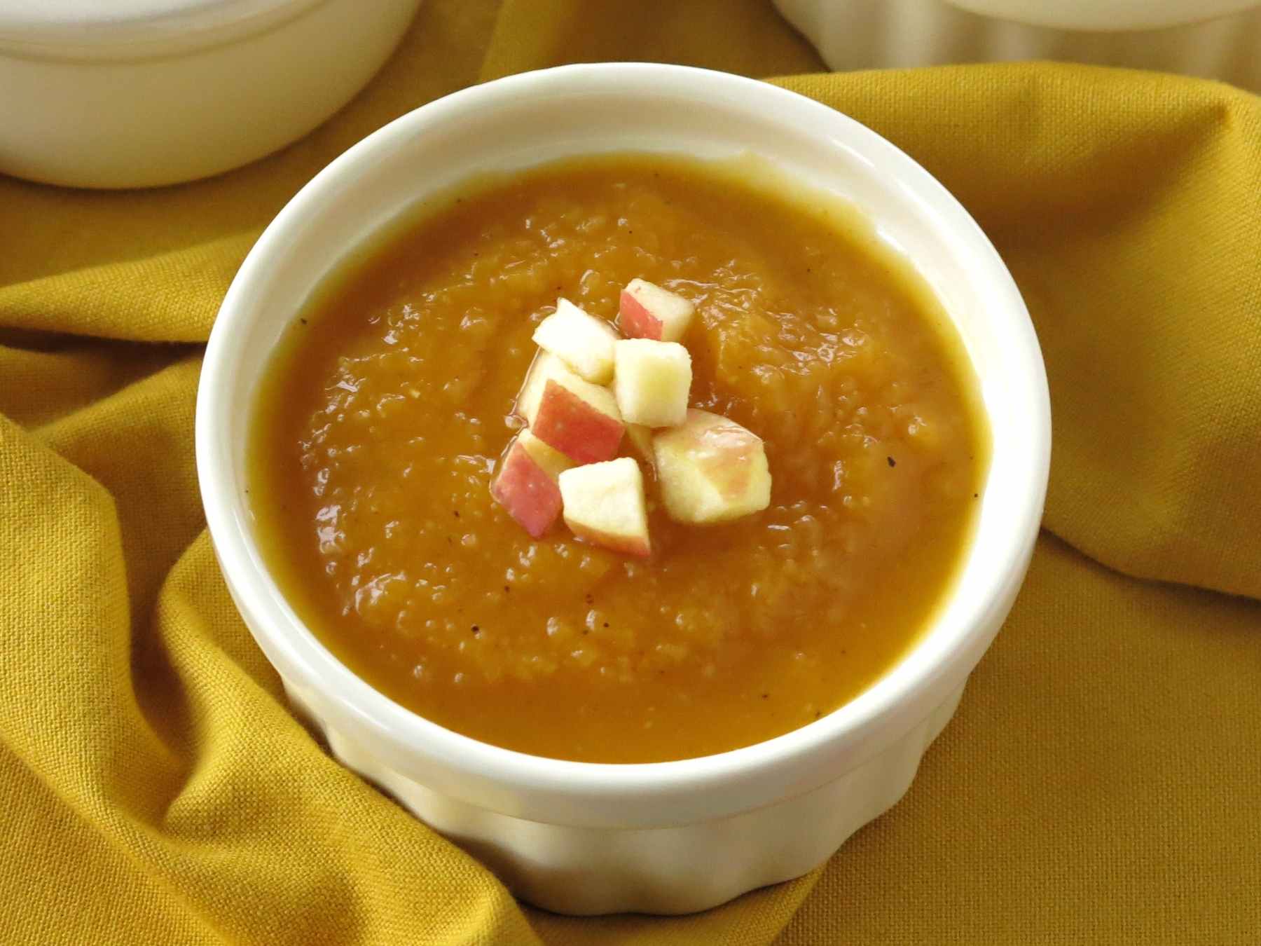 Bowl of butternut squash soup.