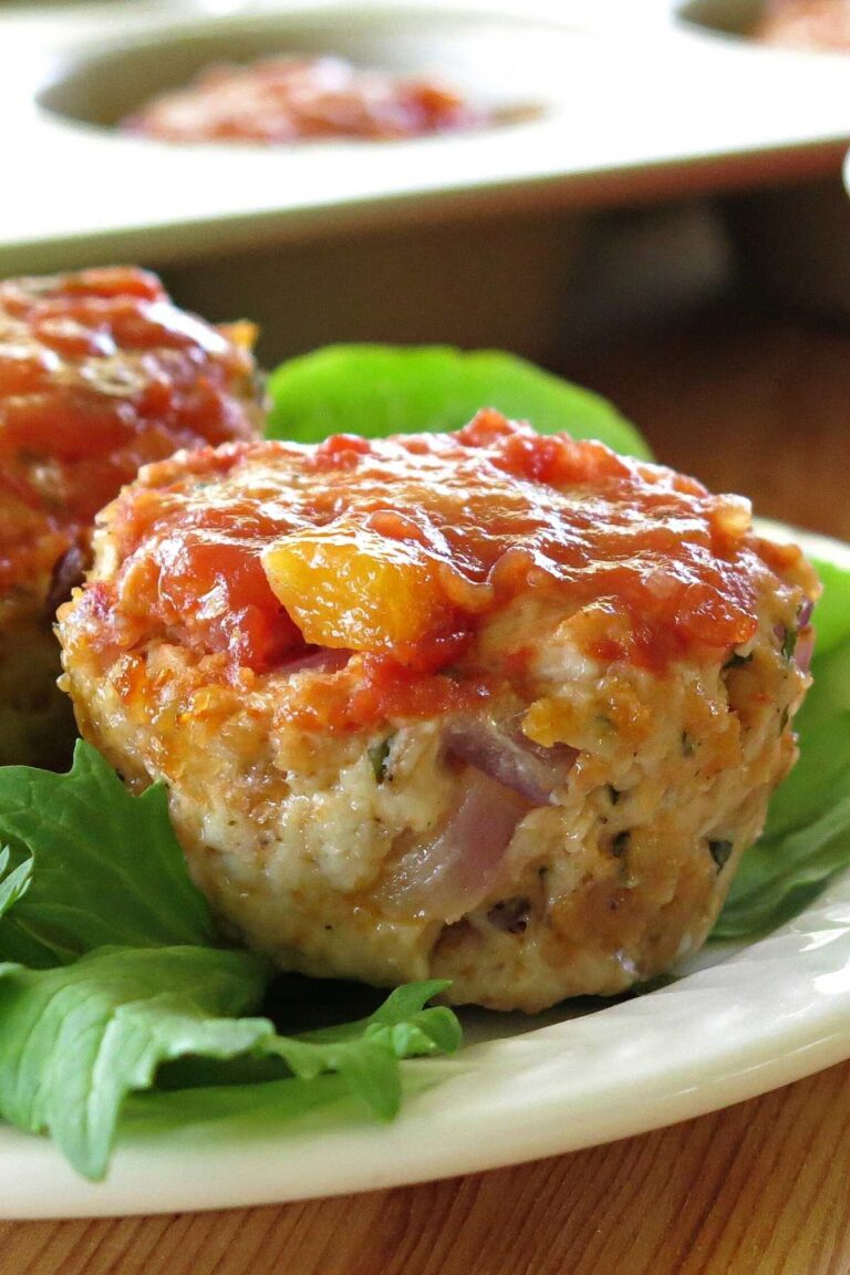 Turkey Meatloaf Muffins with Salsa The DinnerMom