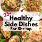 Collage of side dishes for shrimp.