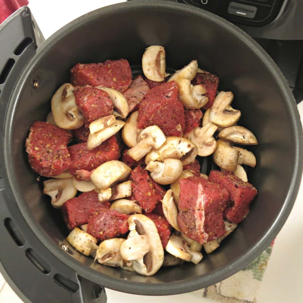 Easy Air Fryer Steak Bites Recipe (with Mushrooms) The DinnerMom