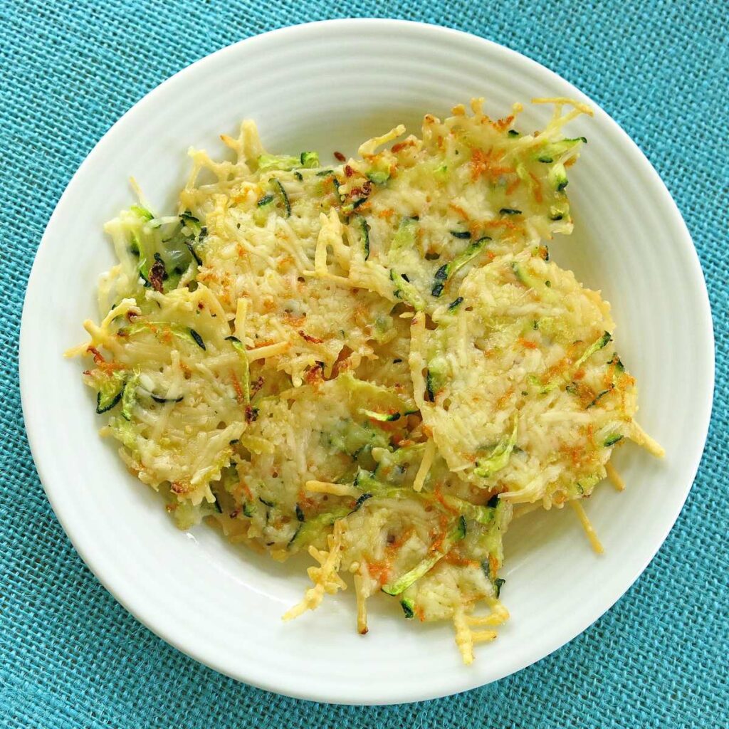 Parmesan Cheese Crisps Recipe with Shredded Veggies The DinnerMom